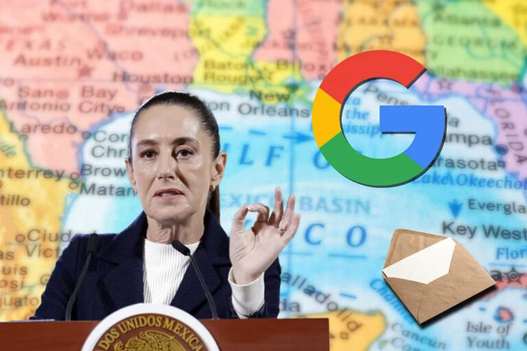 Sheinbaum enviará carta a Google Maps para evitar cambio de nombre del Golfo de México