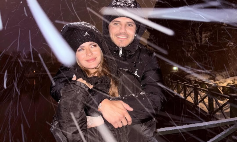 La China Suárez y Mauro Icardi tapados por la nieve de Turquía: el romántico albúm de fotos