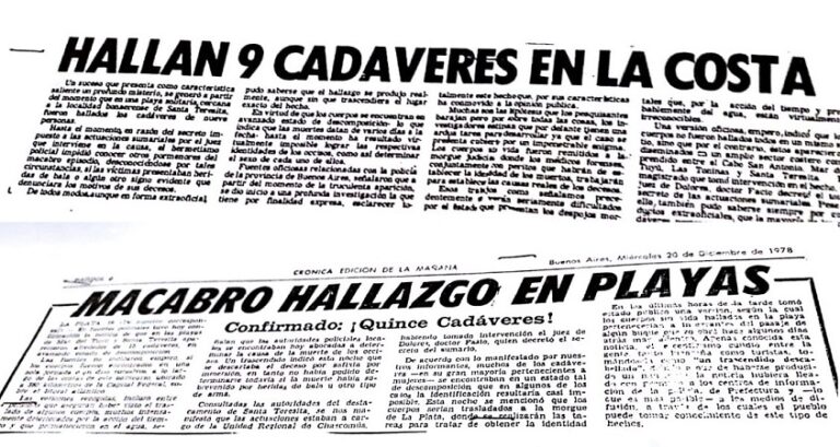 Vuelos de la muerte, aparición de cuerpos en playas bonaerenses y juicio a los encubridores