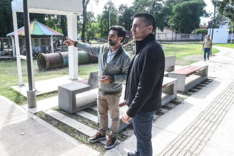 Cáceres recorrió la obra de Parque Gazzano