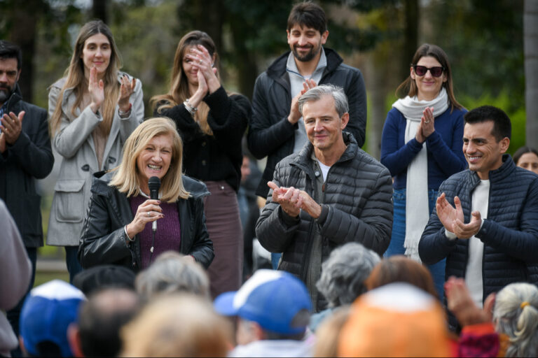 Romero y Bahl, en la inauguración de la remodelación del Parque Gazzano