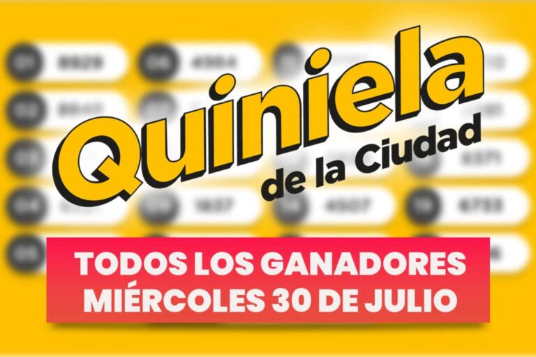 Quiniela Nacional: todos los números ganadores del miércoles 30 de julio