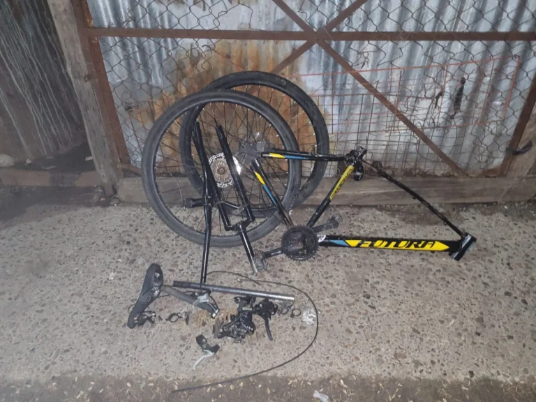 Detenido por robo de bicicleta, batería y hasta una rueda de automóvil.