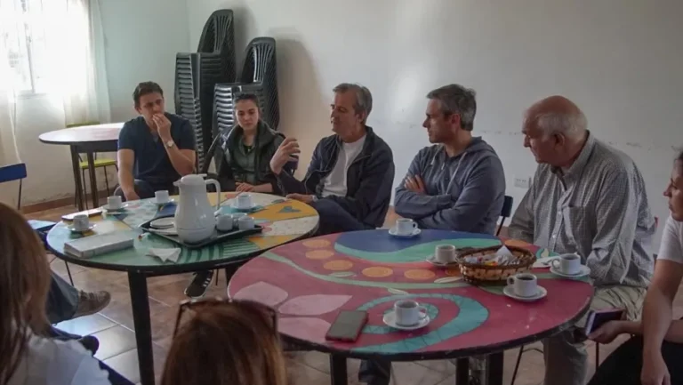 Michel, Bahl y Marclay visitaron una asociación dedicada a la atención de personas con discapacidad