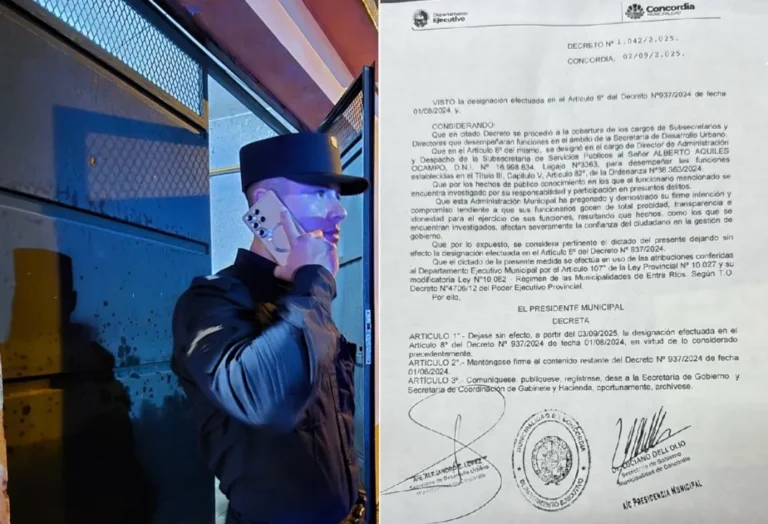 Echan a funcionario municipal tras ser allanado por supuesta extorsión a una mujer con un video íntimo y encontrar drogas en el dormitorio del hijo.