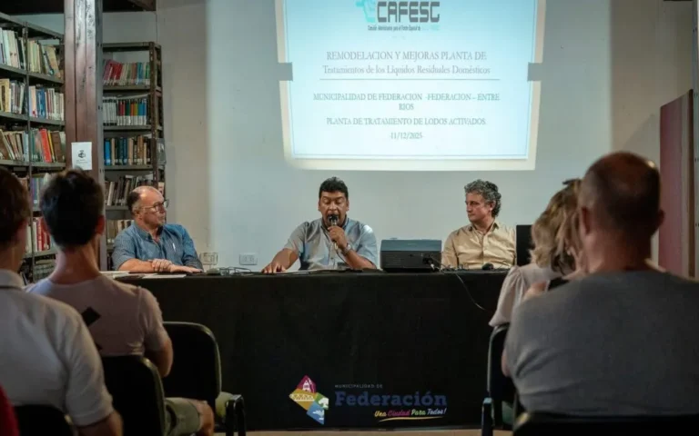 CATANI PRESENTÓ EL PROYECTO DE CAFESG PARA READECUAR LA PLANTA DE TRATAMIENTO DE LÍQUIDOS CLOACALES DE FEDERACION