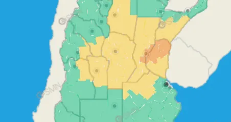 Alerta Naranja por tormentas para este sábado en Concordia y la región norte de Entre Ríos