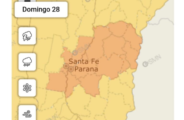 Emitieron alerta por tormentas fuertes para este sábado