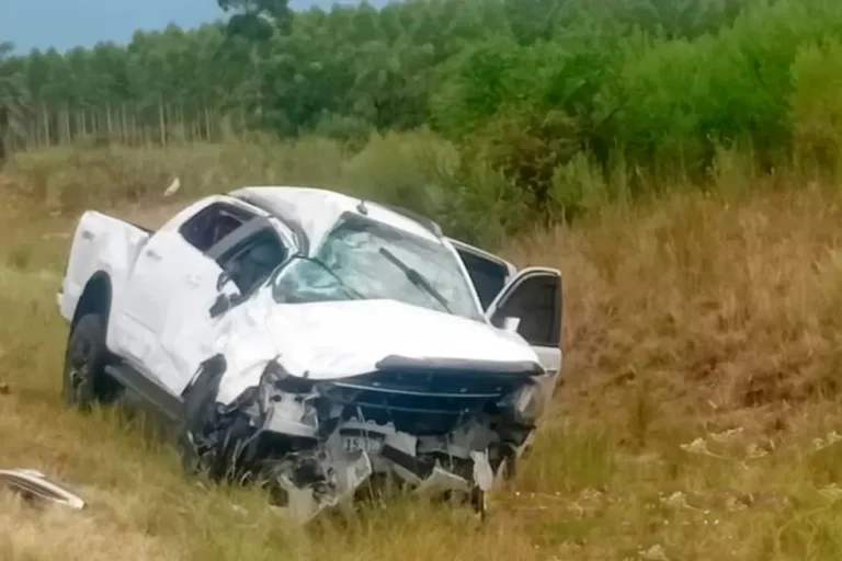 Efectos colaterales de una Autovía sin mantenimiento: Familia bonaerense protagonizó un vuelco.