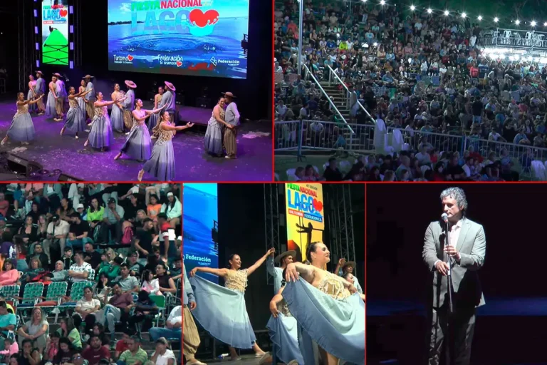 Federación encendió la 42 Fiesta Nacional del Lago con una apertura multitudinaria que hoy se suspende hasta mañana.