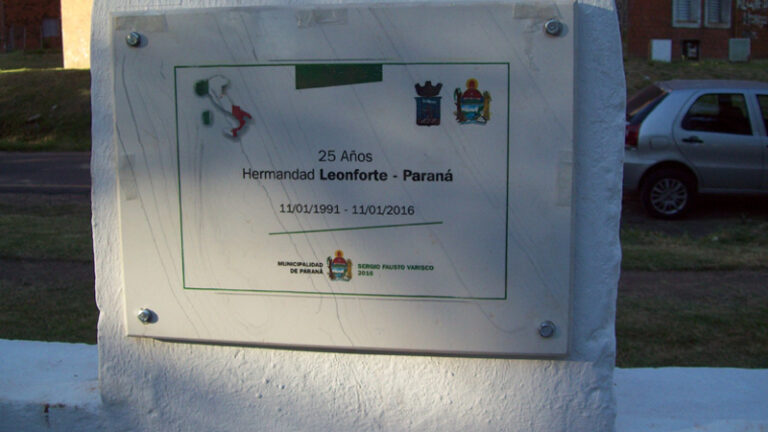 Paraná reafirma sus lazos con Leonforte